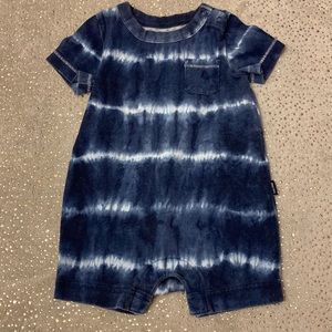 baby gap blue tie-dye romper